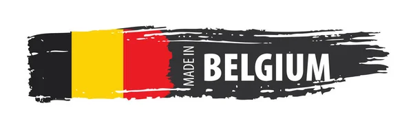 Flaga Belgii, ilustracja wektora na białym tle — Wektor stockowy