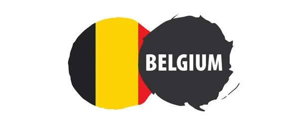 Flaga Belgii, ilustracja wektora na białym tle — Wektor stockowy