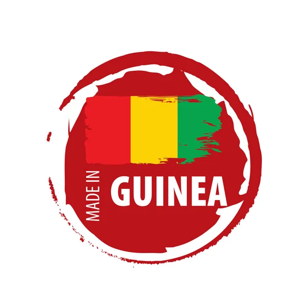 Bandera de Guinea, ilustración vectorial sobre fondo blanco — Vector de stock