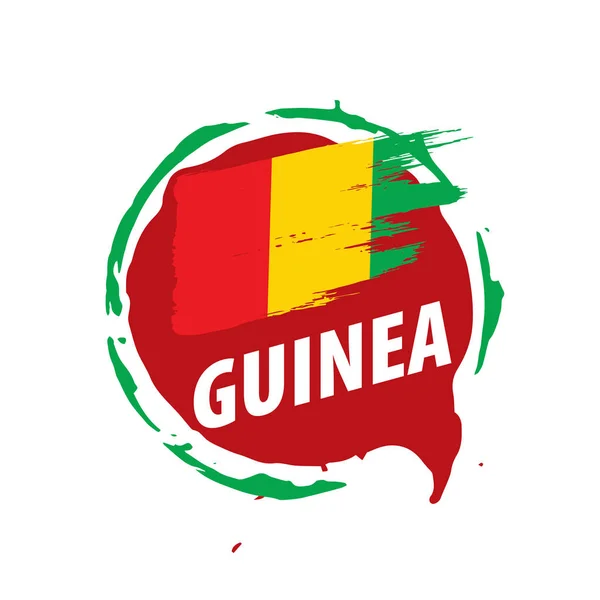 Bandera de Guinea, ilustración vectorial sobre fondo blanco — Vector de stock