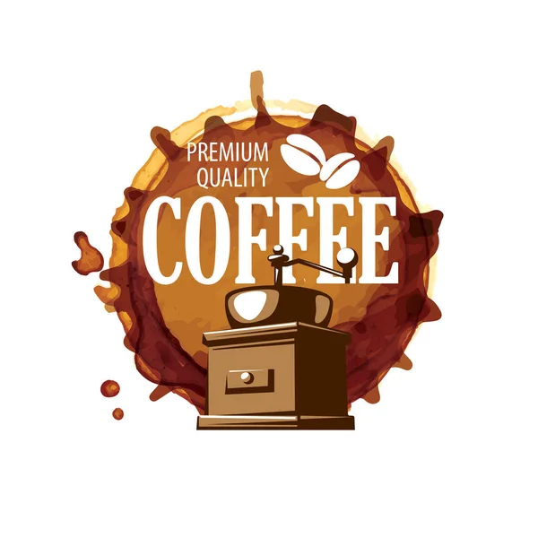 Logo del café. Ilustración vectorial sobre fondo blanco — Archivo Imágenes Vectoriales