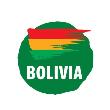 Bolivya bayrak, beyaz bir arka plan üzerinde vektör çizim.