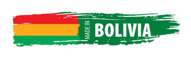 Bolivya bayrak, beyaz bir arka plan üzerinde vektör çizim.
