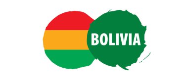 Bolivya bayrak, beyaz bir arka plan üzerinde vektör çizim.