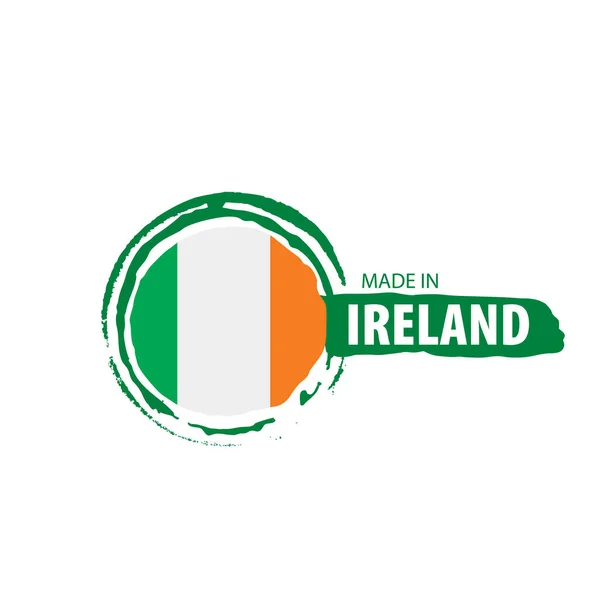 Ireland flag, vector illustration on a white background — Stock Vector