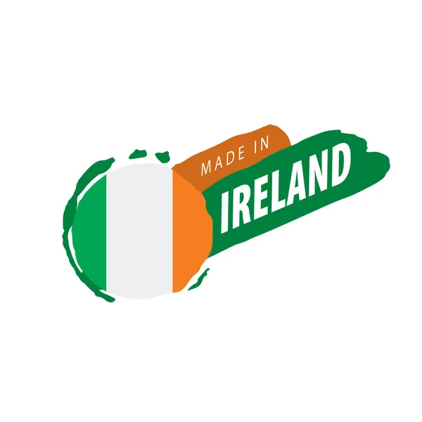 Bandeira da Irlanda, ilustração vetorial sobre um fundo branco — Vetor de Stock