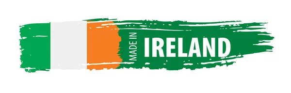 Bandera de Irlanda, ilustración vectorial sobre fondo blanco — Vector de stock