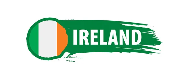 Bandeira da Irlanda, ilustração vetorial sobre um fundo branco — Vetor de Stock