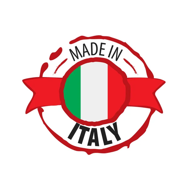 イタリアの国旗、白い背景のベクトルイラスト. — ストックベクタ