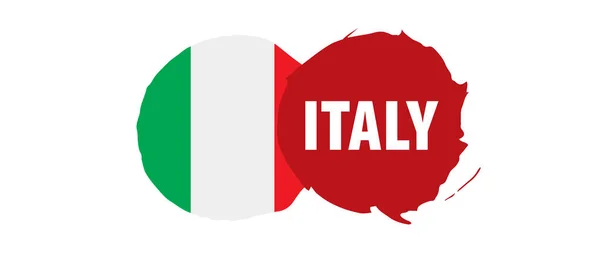 Bandeira da Itália, ilustração vetorial sobre um fundo branco. —  Vetores de Stock