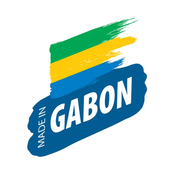 Gabun Flagge, Vektorabbildung auf weißem Hintergrund. — Stockvektor