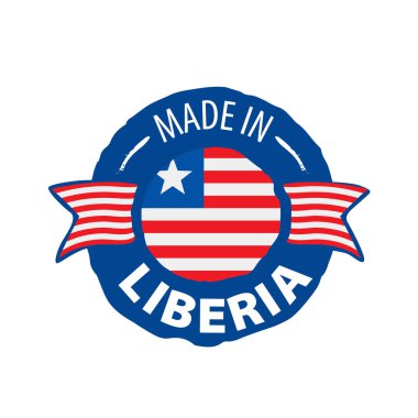 Liberya bayrağı, beyaz bir arka plan üzerinde vektör çizim.