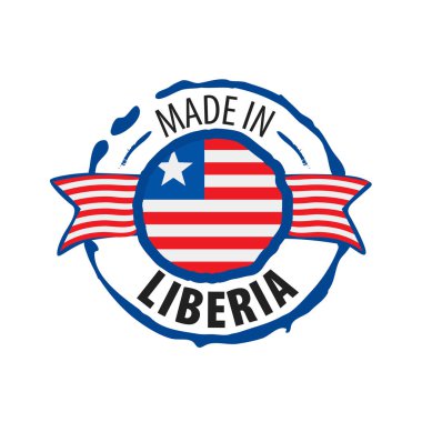 Liberya bayrağı, beyaz bir arka plan üzerinde vektör çizim.