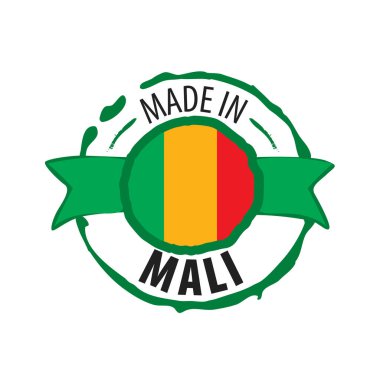 Mali bayrağı, beyaz bir arka plan üzerinde vektör çizim.