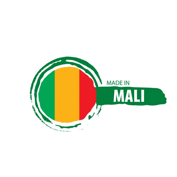 Bandeira do Mali, ilustração vetorial sobre um fundo branco . —  Vetores de Stock
