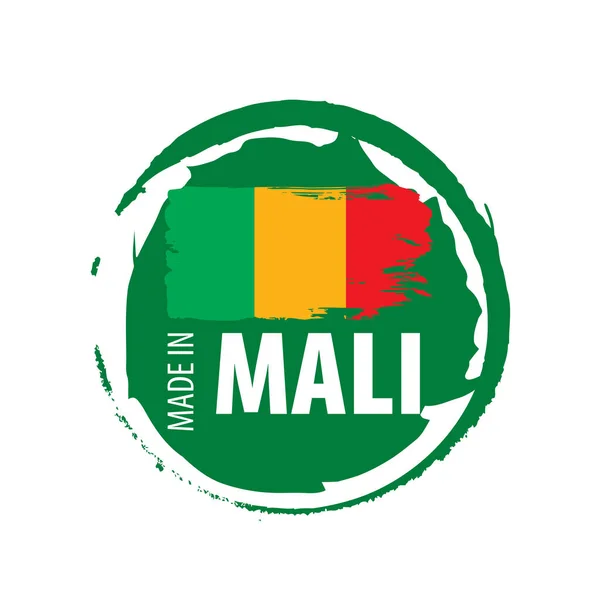 Bandeira do Mali, ilustração vetorial sobre um fundo branco . —  Vetores de Stock