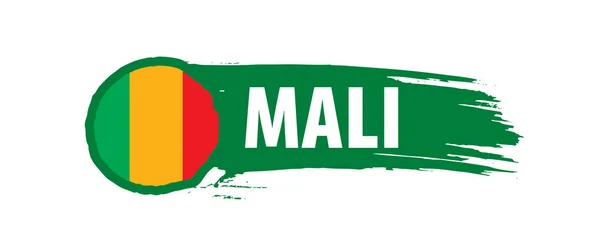 Bandeira do Mali, ilustração vetorial sobre um fundo branco . —  Vetores de Stock