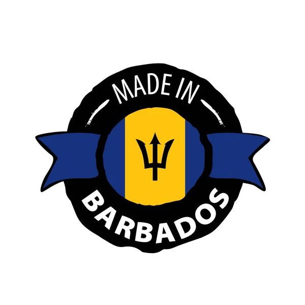 Bandera de Barbados, ilustración vectorial sobre fondo blanco. — Vector de stock