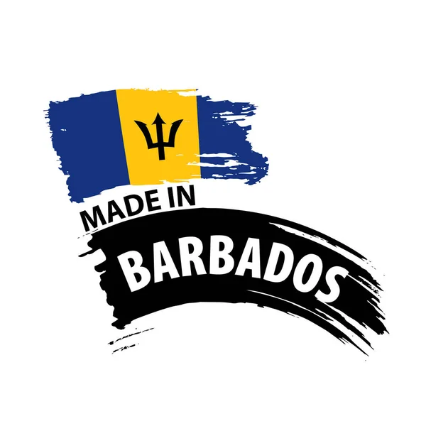 Barbados vlajka, vektorové ilustrace na bílém pozadí. — Stockový vektor