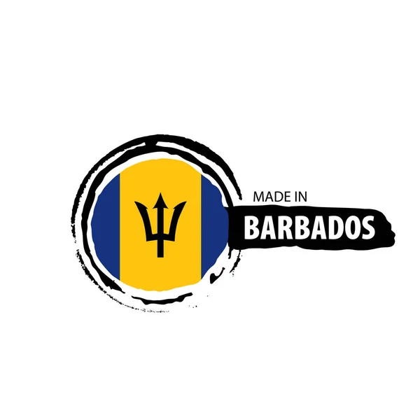 Bandera de Barbados, ilustración vectorial sobre fondo blanco. — Vector de stock