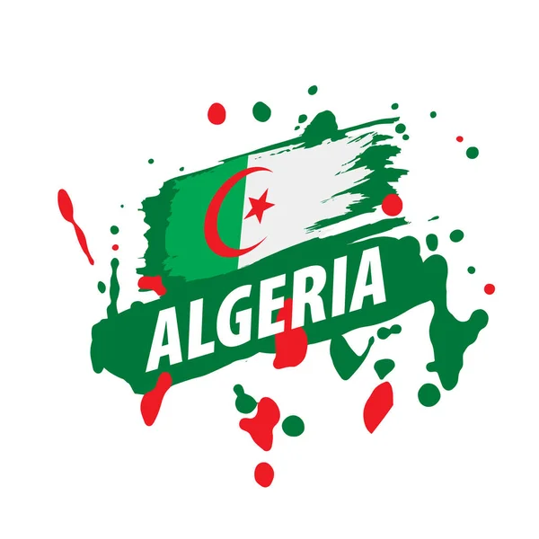 Flaga Algierii, ilustracja wektora na białym tle — Wektor stockowy