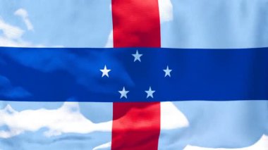 Hollanda 'nın ulusal bayrağı rüzgarda dalgalanıyor