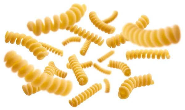 Italienische Pasta schwebt auf weißem Hintergrund — Stockfoto