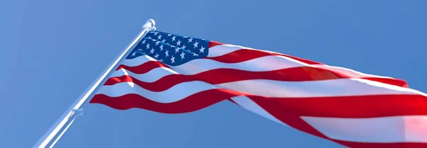 3D-Darstellung der Nationalflagge der Vereinigten Staaten von Amerika — Stockfoto