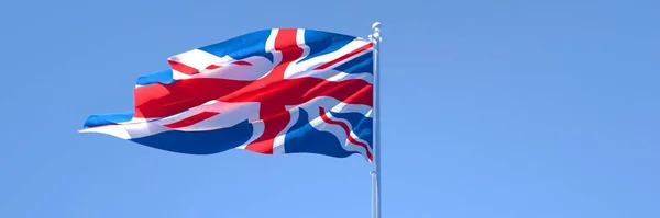 3D rendering of the national flag of British waving in the wind — Stock Photo, Image