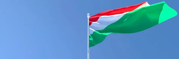 3D rendering of the national flag of Hungary waving in the wind — Stock Photo, Image