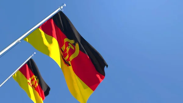 3D renderização da bandeira nacional da República Democrática Alemã — Fotografia de Stock