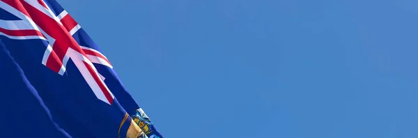 3D-рендеринг государственного флага Тристана да Кунья, машущего ветром — стоковое фото