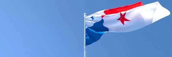 3D rendering of the national flag of Panama waving in the wind — Stock Photo, Image
