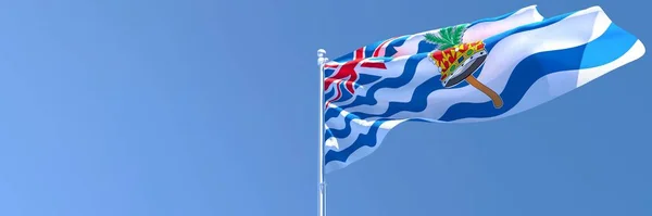 3D rendering of the national flag of British Indian Ocean Territory waving — Stock Photo, Image