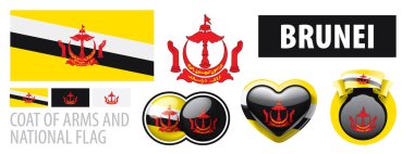 Armanın vektör seti ve Brunei bayrağı