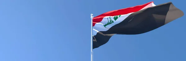 3D rendering of the national flag of Iraq waving in the wind — Stock Photo, Image