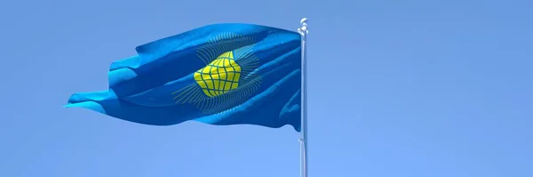 Rendu 3D du drapeau national du Commonwealth agitant dans le vent — Photo