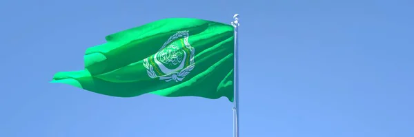 3D απόδοση της εθνικής σημαίας του Αραβικού πρωταθλήματος κυματίζει στον άνεμο — Φωτογραφία Αρχείου