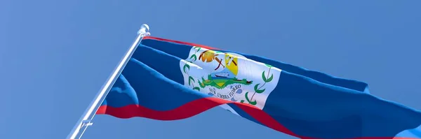 3D rendering of the national flag of Belize waving in the wind — Stock Photo, Image
