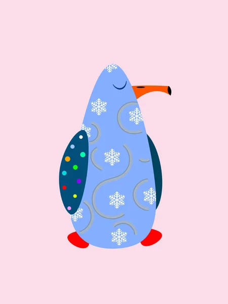 Penguen hafif bir arka plan üzerinde 