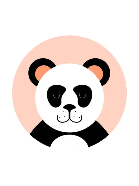 Panda Sobre Fondo Claro — Vector de stock