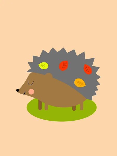 Hedgehog Fundo Claro — Vetor de Stock