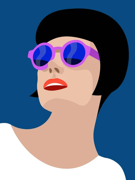 Retrato femenino — Vector de stock