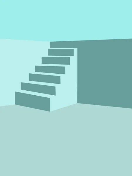 Escaliers menant à la piscine — Image vectorielle