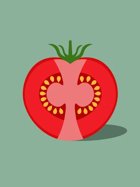 Tomate auf blauem Hintergrund — Stockvektor