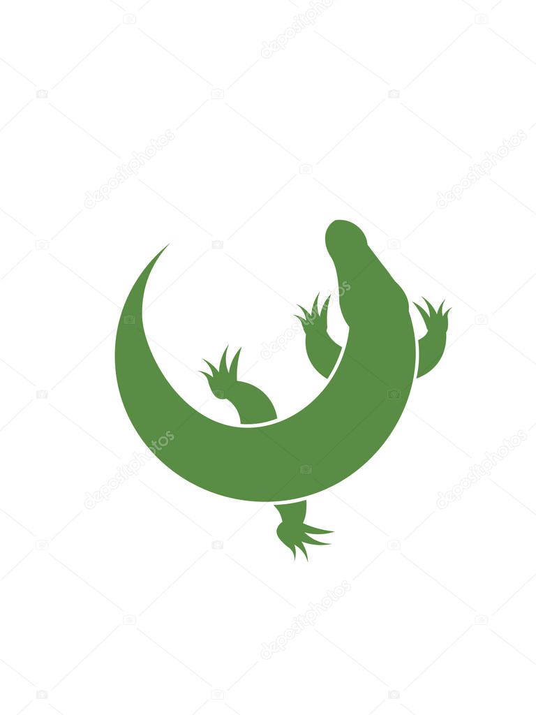 Crocodile on a white background. Vector
