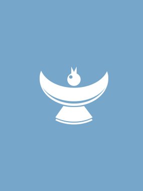 Mavi arka planda uçan kuş