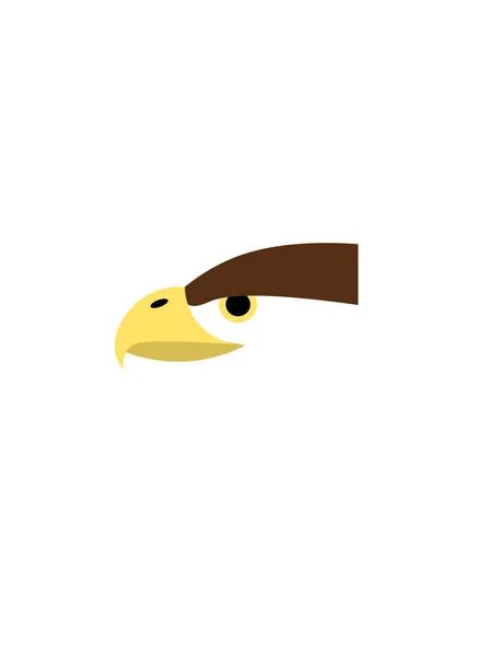 Eagle hoofd op witte achtergrond — Stockvector