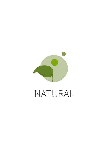 Natural logo on white background — Stock Vector