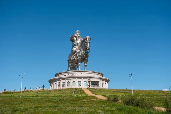 Ulaanbaatar Mongolia August 2018 View Genghis Khan Equestrian Statue Tsonjin — Stock Photo, Image